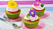 Mandlové cupcaky s jarními květy