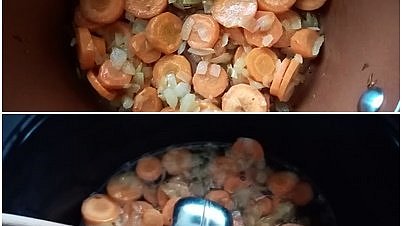 Hovězí oháňka na mrkvi, pomeranči v pomalém hrnci