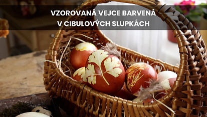 Vejce natvrdo barvená v cibulových slupkách