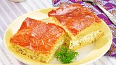 Slaný koláč s koprovou náplní