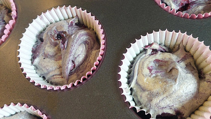 Borůvkové muffiny