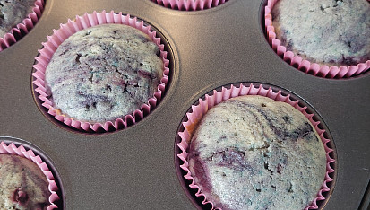 Borůvkové muffiny