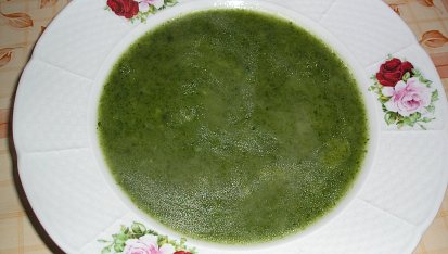 Špenátová polévka s vajíčkem, Špenátová polévka s vajíčkem