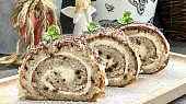 Kávová roláda s náplní à la cannoli