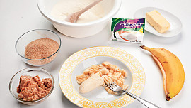 Banánové sušenky s burákovým máslem