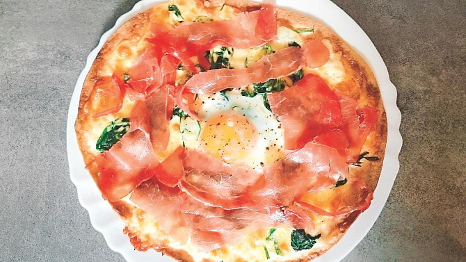 Fofr pizza se špenátem