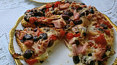 Květákový koláč à la pizza bez mouky (vhodný pro diabetiky)