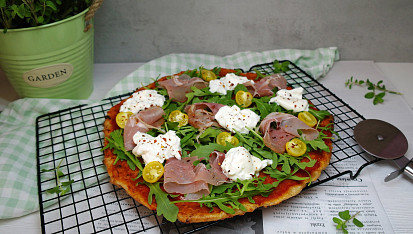 Cottage pizza s celozrnnou moukou, Cottage pizza s celozrnnou moukou