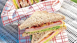 Sendviče s opečenou šunkou