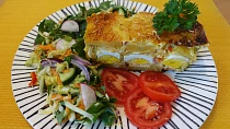Zapečené brambory s vařenými vejci