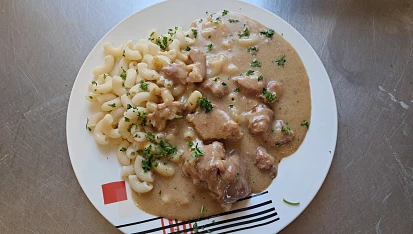 Krkovička v cibulovo smetanové omáčce