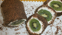 Nepečená roláda s kiwi