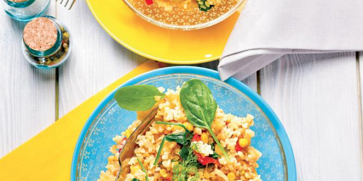 Bulgur s kedlubnou a fenyklem