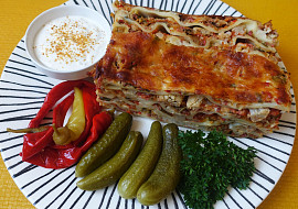 Lasagne s květákem a mrkví