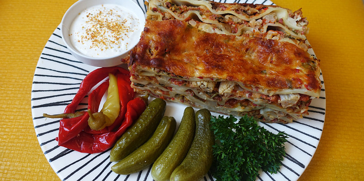 Lasagne s květákem a mrkví