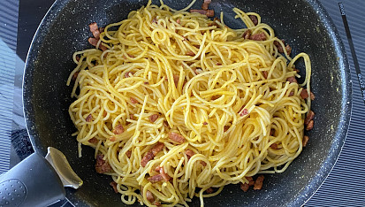 Autentické špagety carbonara podle Emanuela