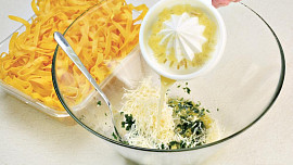 Citronové tagliatelle