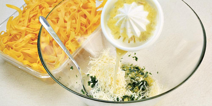 Citronové tagliatelle