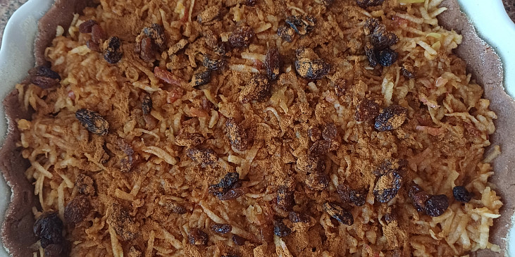 Jablečný koláč s tvarohem