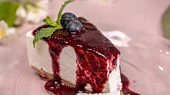 Nepečený cheesecake s borůvkami