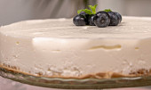 Nepečený cheesecake s borůvkami