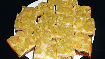 Dvoubarevný koláč s rebarborou
