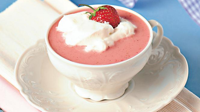 Jahodové cappuccino