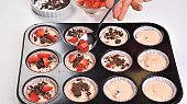 Jahodové muffiny s čokoládou