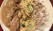 Krkovička s liškami (Vepřové + lišky + brambory)