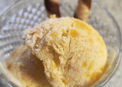 Tvarohová zmrzlina s mangem