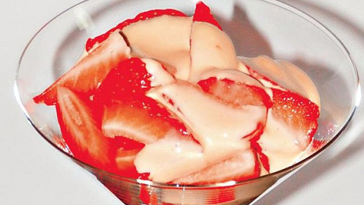 Zabaglione s jahodami