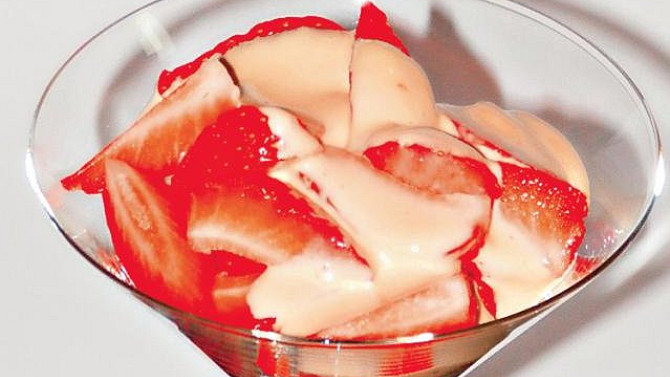 Zabaglione s jahodami