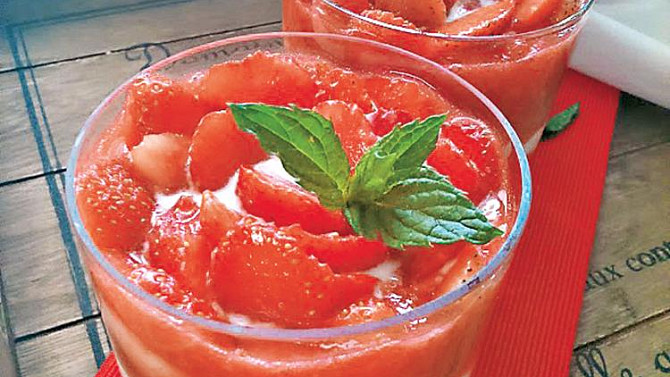 Mascarpone s jahodami