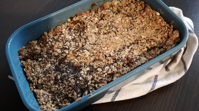 Rebarborový crumble