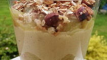 Veganský pudink s rebarborou