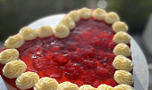 Jahodový smetanový dort (mousse)