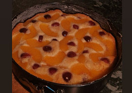 Jednoduchý (ovocný) broskvový koláč s medem