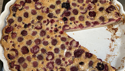 Francouzská třešňová bublanina (Clafoutis)