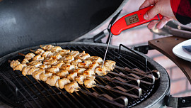 Kuřecí tandoori špízy s koriandrovou omáčkou