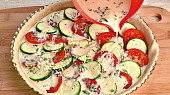 Quiche s cuketou a rajčaty