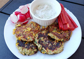 Cuketové placky s halloumi
