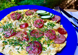 Lečo v omeletě