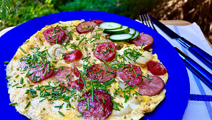 Lečo v omeletě