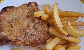 Marinovaná vepřová plec pečená v troubě (S hranolky)