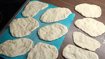 Domácí langoše, Placky