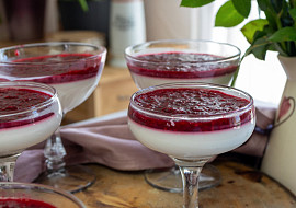 Panna cotta s malinovou omáčkou