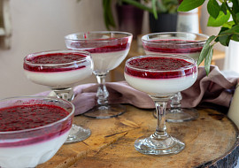 Panna cotta s malinovou omáčkou