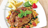 Krůtí steak s cuketovým ragú