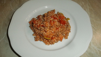 Bulgur s mletým masem a rajčaty, Bulgur s mletým masem a rajčaty
