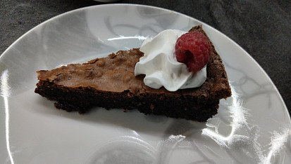 Malinové brownies